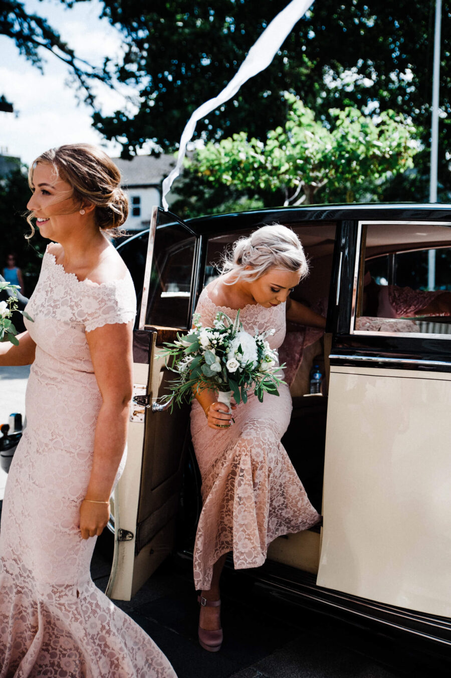 bridal party outside Silvesters Church Malahide