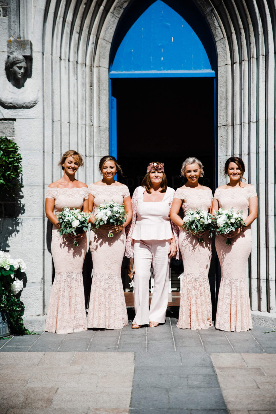 bridal party outside Silvesters Church Malahide