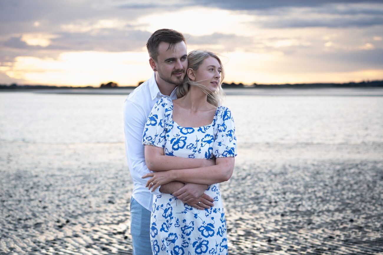 Engagement photography at Burrow Beach, Howth