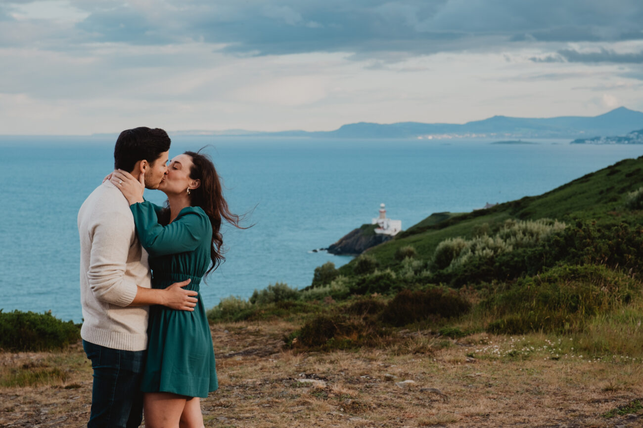 Engagement photoshoot in Howth Summit. Surprise proposal at Howth Summit