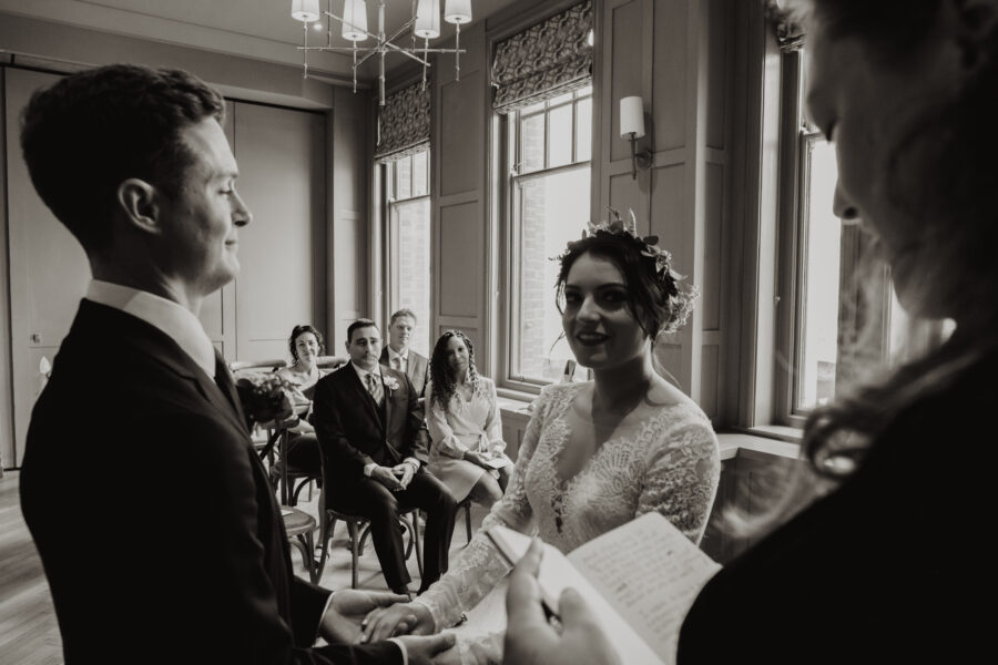 wedding ceremony at The Clarence Hotel, elopement in Dublin City