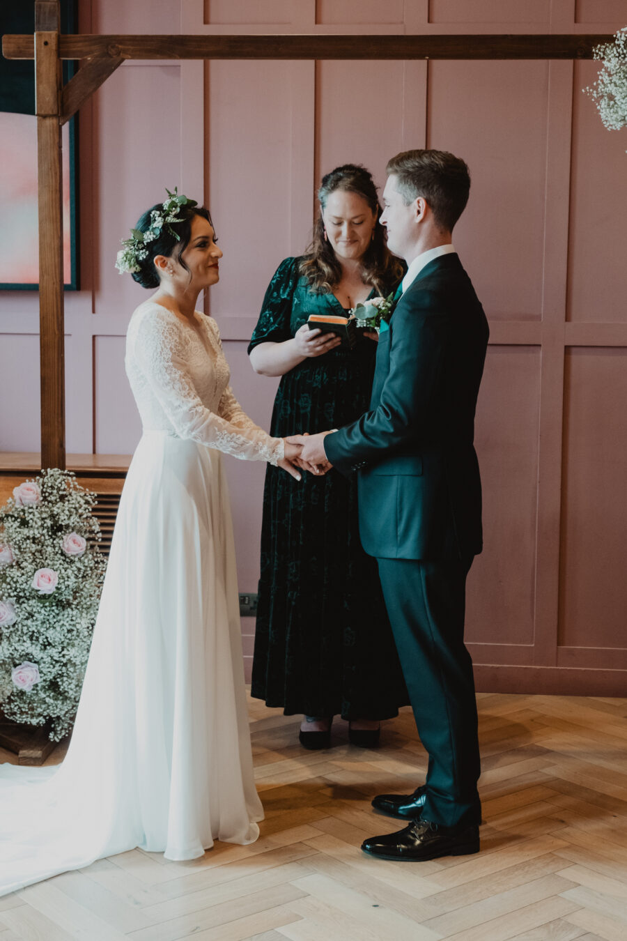 wedding ceremony at The Clarence Hotel, elopement in Dublin City