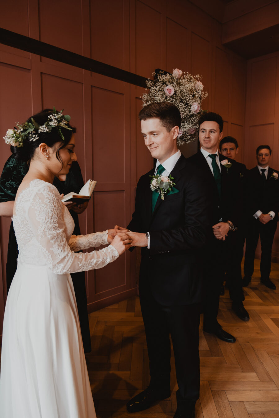 wedding ceremony at The Clarence Hotel, elopement in Dublin City