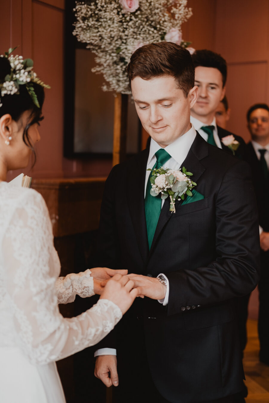 wedding ceremony at The Clarence Hotel, elopement in Dublin City