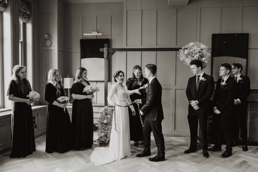 wedding ceremony at The Clarence Hotel, elopement in Dublin City