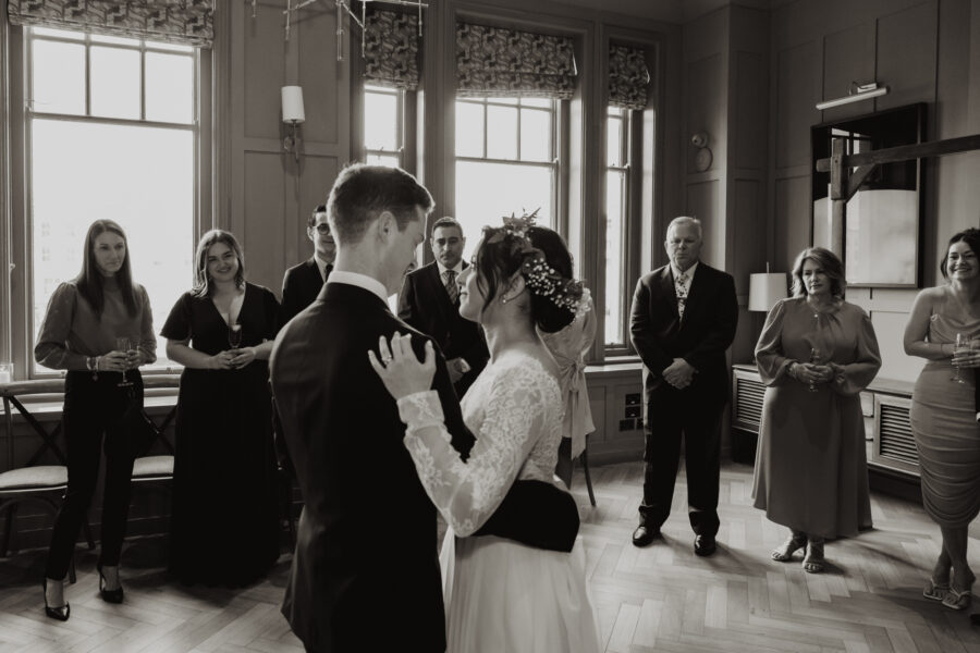 First dance at The Clarence hotel, wedding at The Clarence Hotel