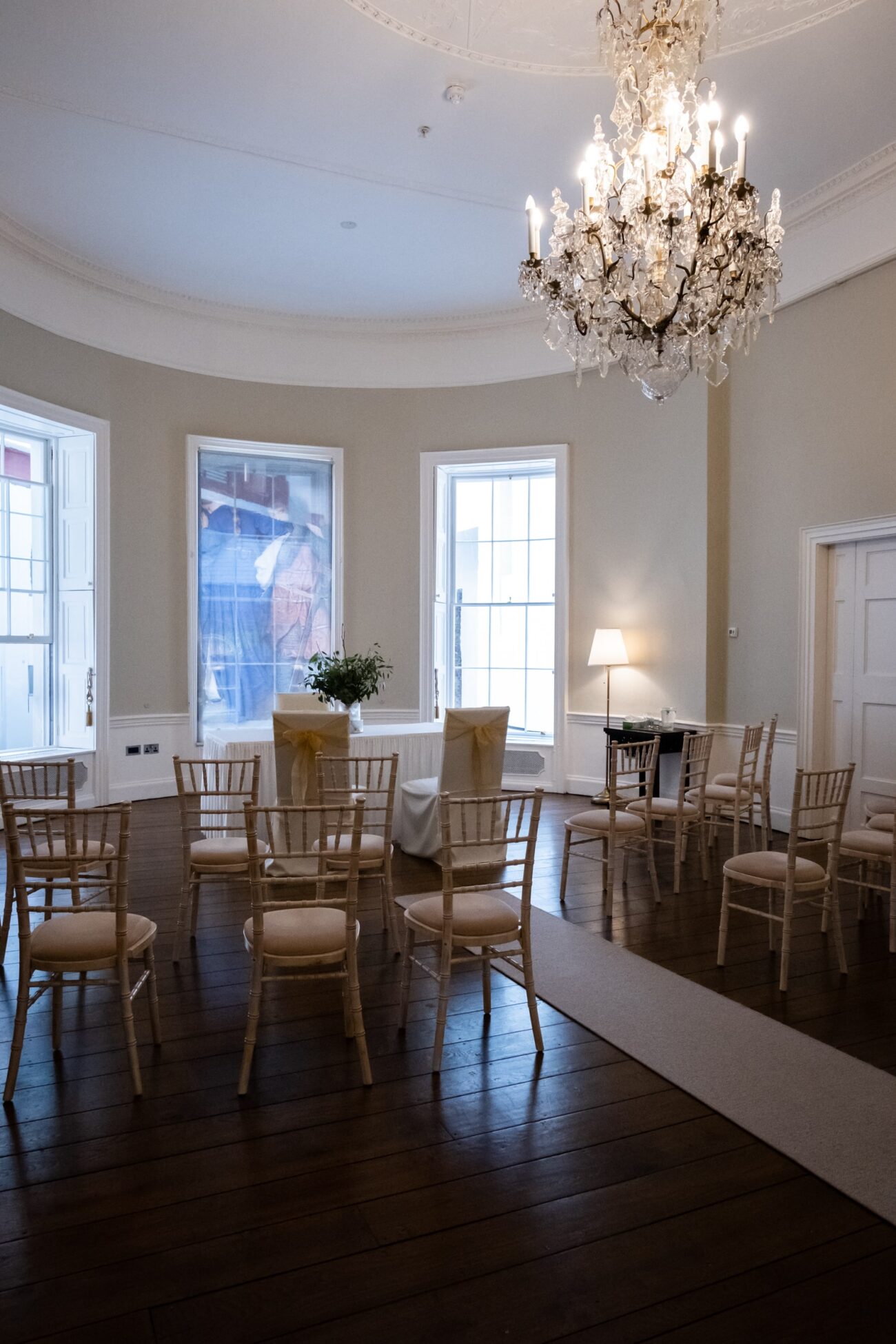 ceremony room of no 5 South Leister Street for wedding at The National Gallery of Ireland