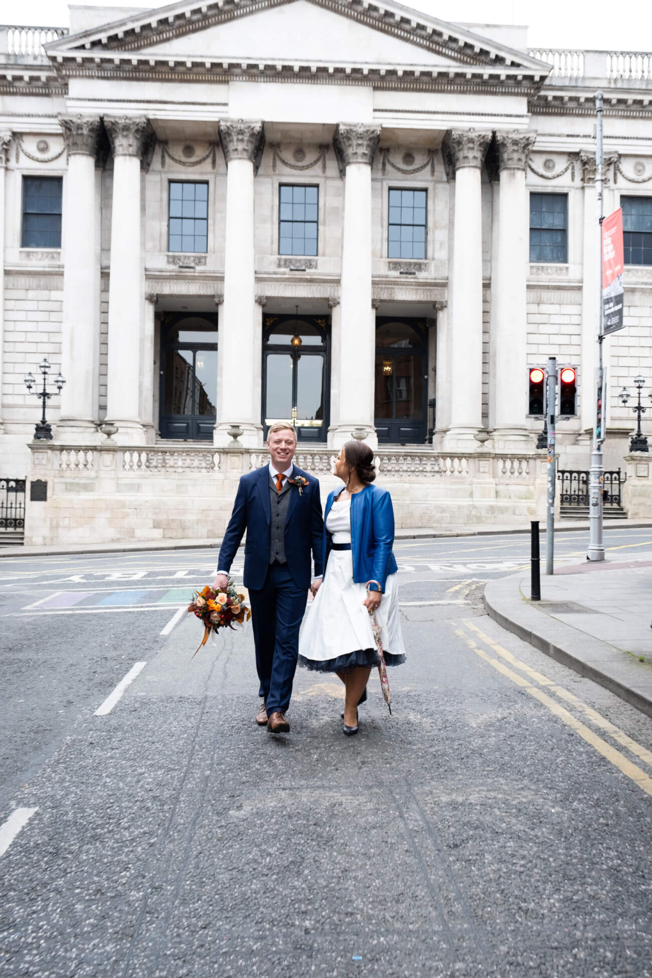 Wedding portrait on Parliament Street, Dublin Wedding