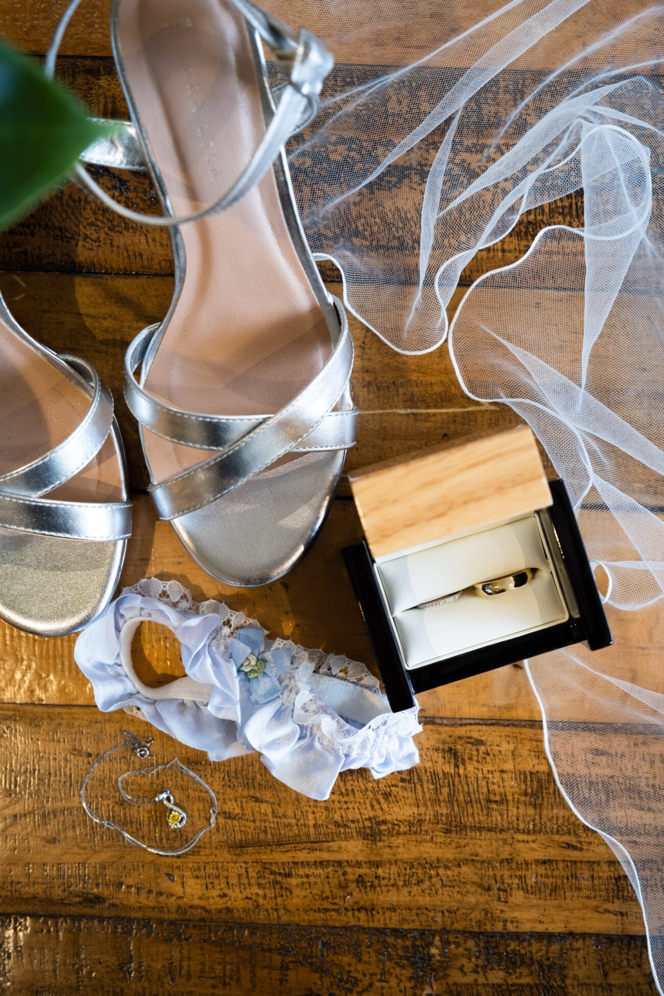 detail shots of shoes, rings and garter at Ballymagarvey Village