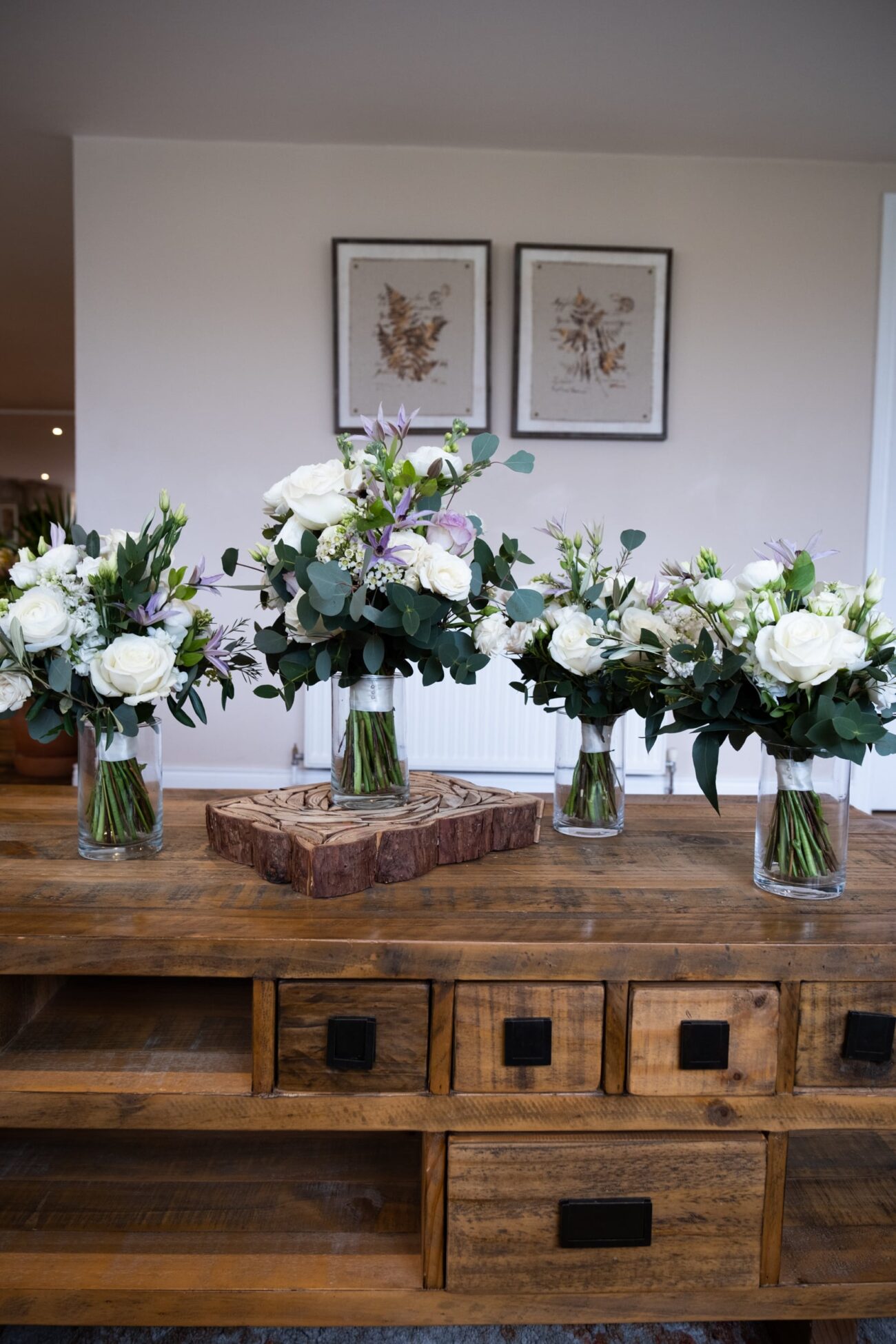 detail shots of bridal flowers at Ballymagarvey Village