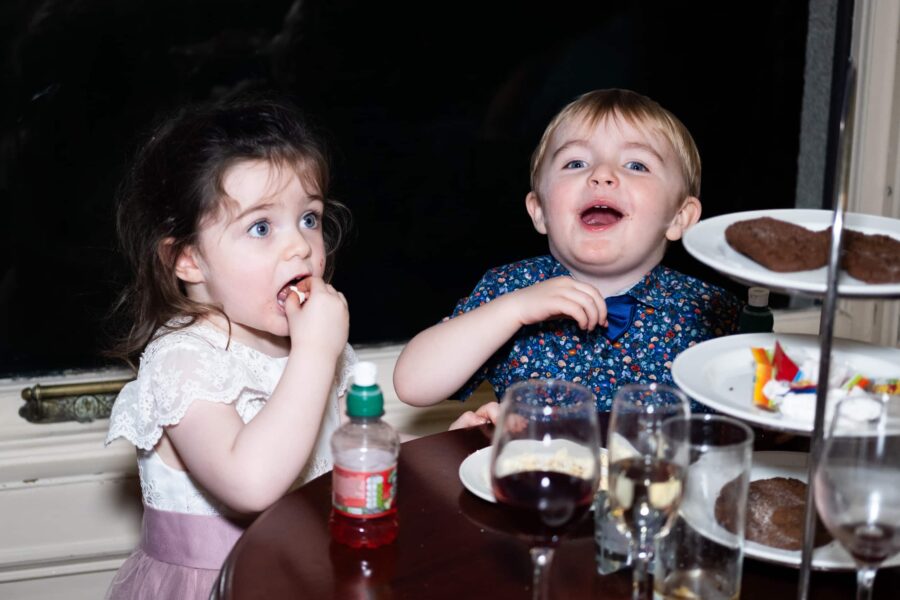 Children eating the cookies during cocktail hour at Killashee Hotel, Killashee Hotel wedding