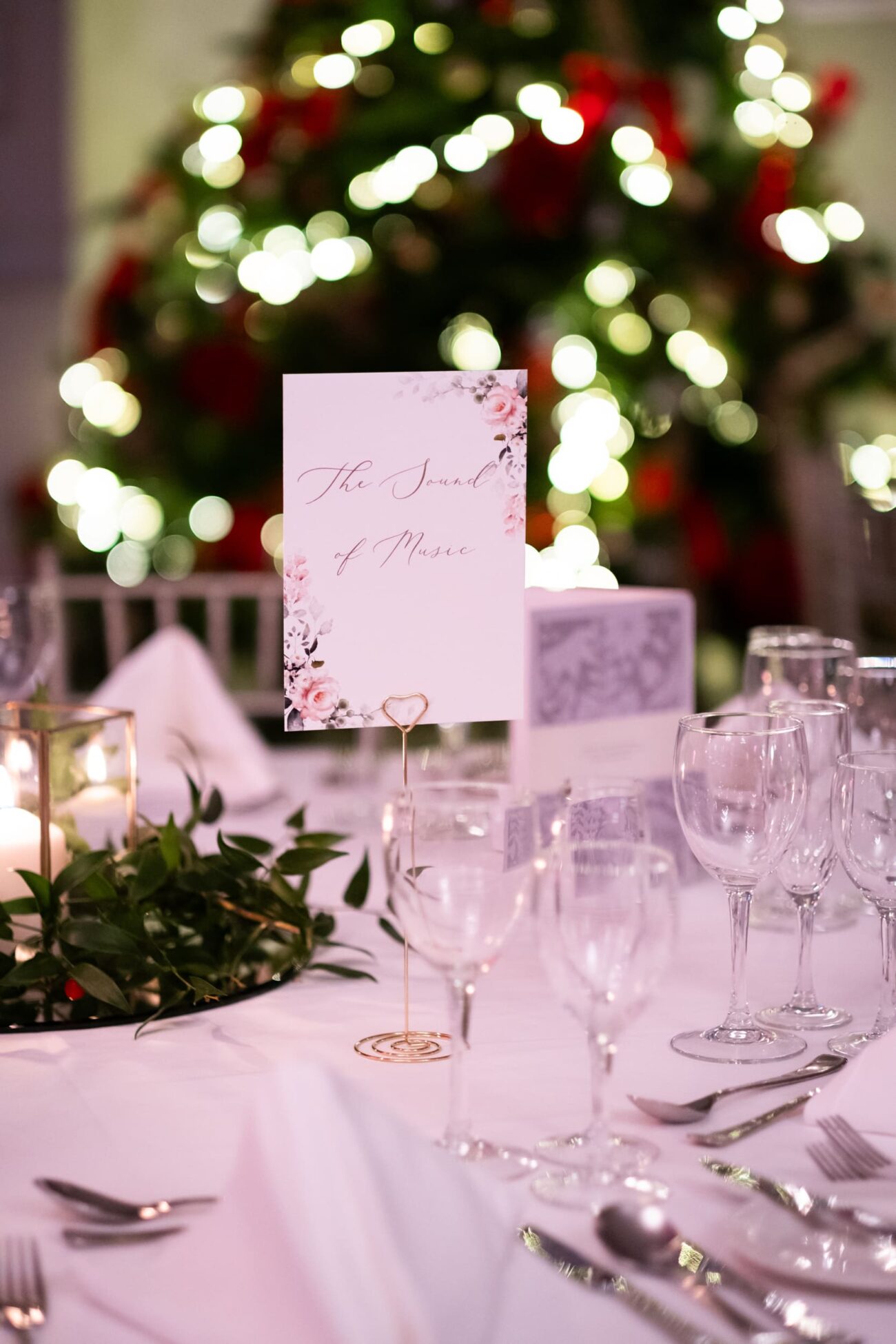 Table decor at Killashee Hotel wedding