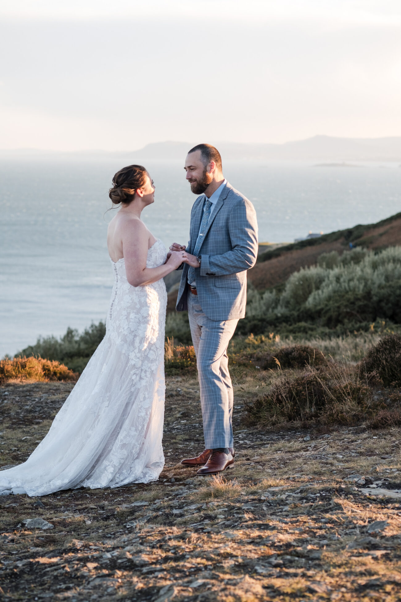 exchanging rings at the Cliffs of Howth