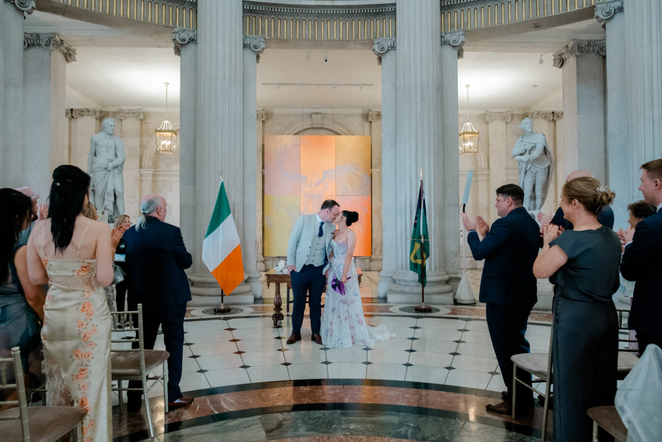 fist kiss at City Hall, Dublin