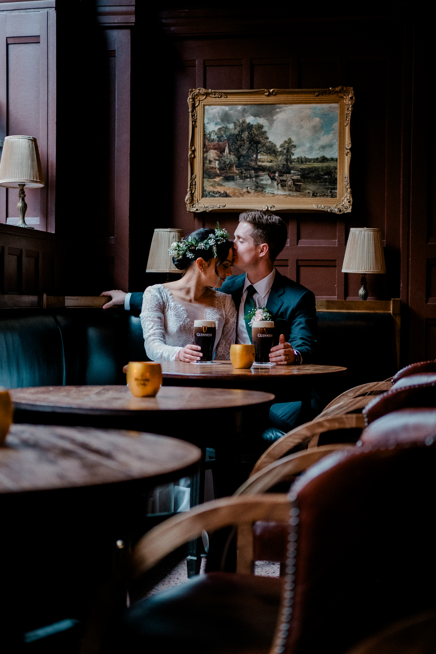 couple standing in the sunlight