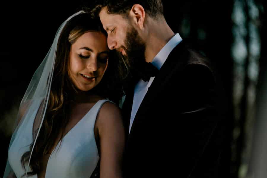 couple standing close to each other at Killashee Hotel