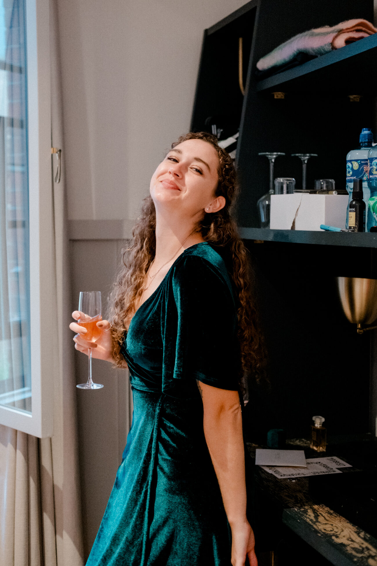 fun picture of the bridesmaid.