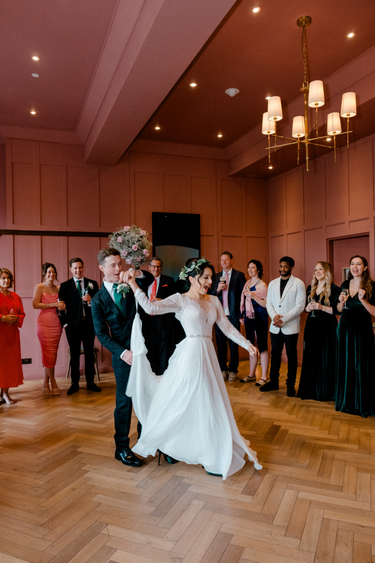 first dance at The Clarence Hotel, candid wedding photography. Dublin elopement
