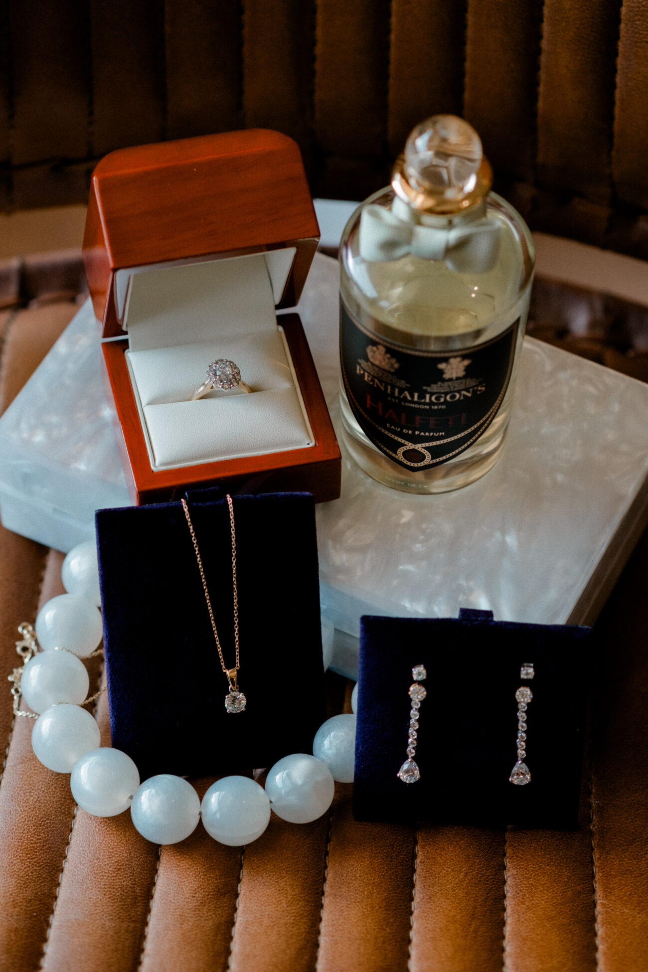 details of the bride during bridal prep