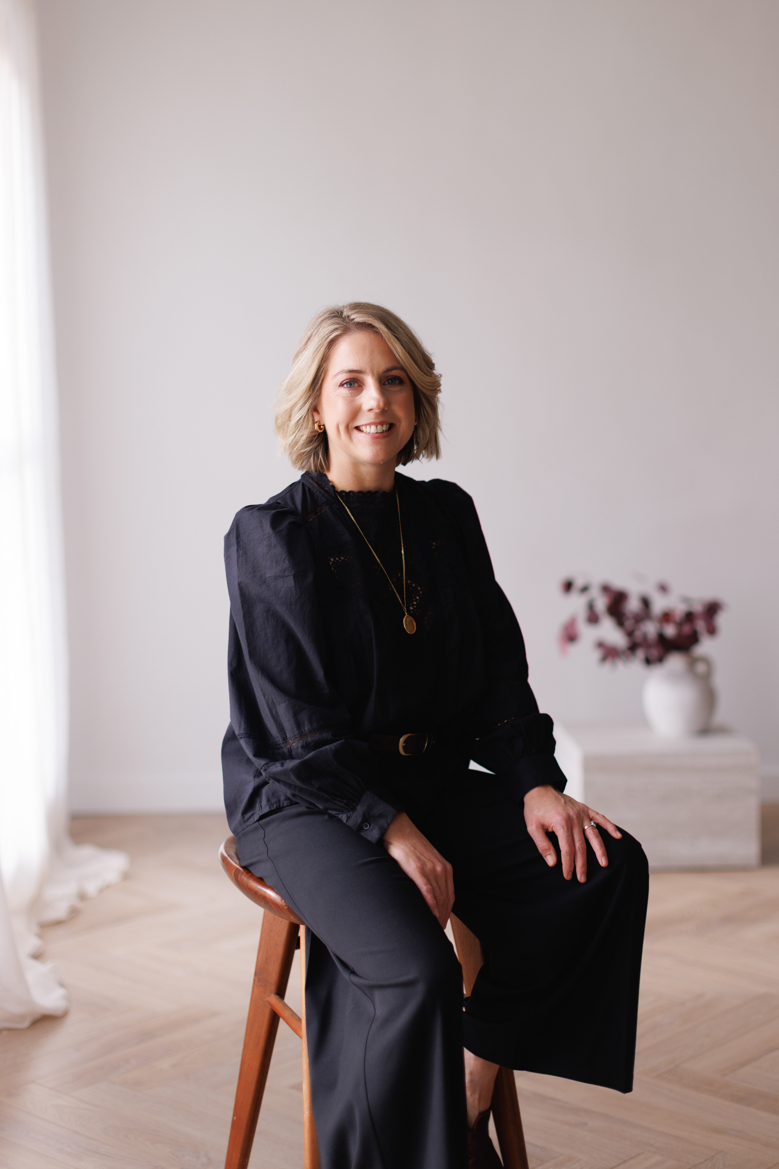 bride and groom walking through confetti