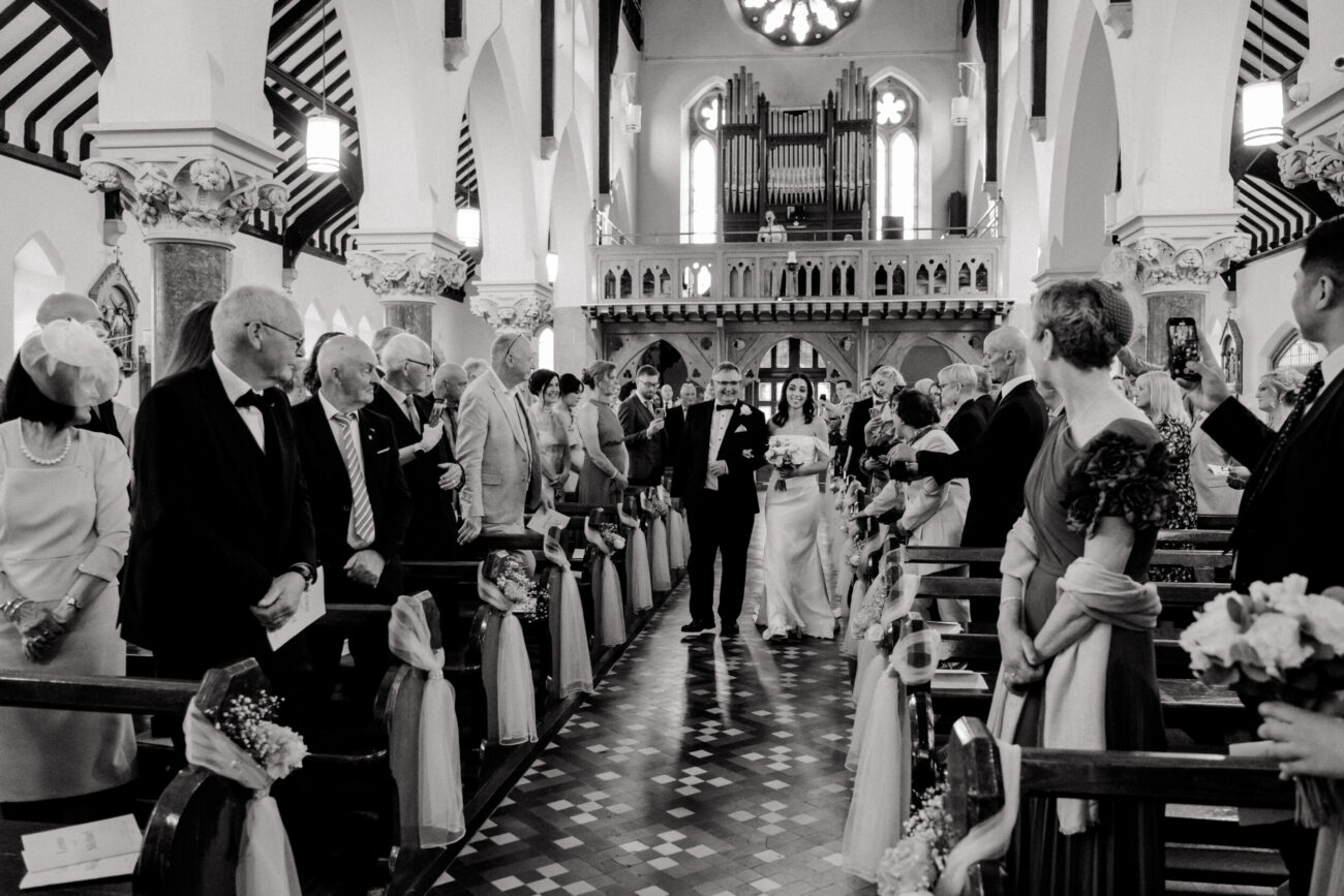 bride walking down the aisle