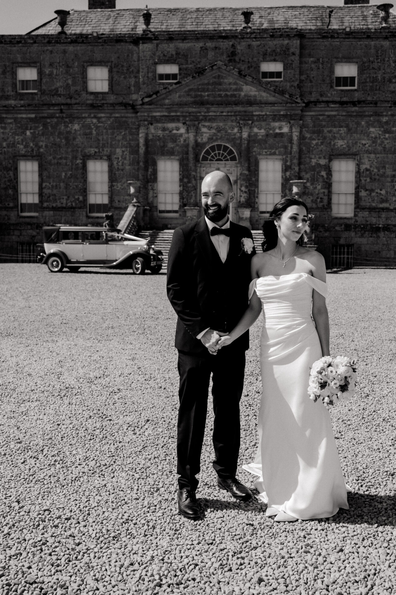 bride and groom at Russbourgh House