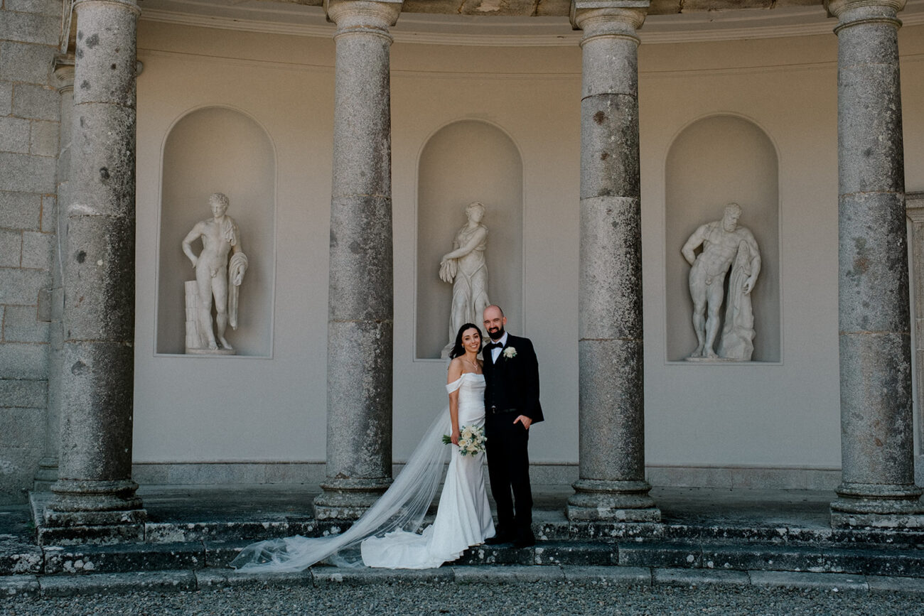 Russborough House wedding photographer capturing portraits at the estate